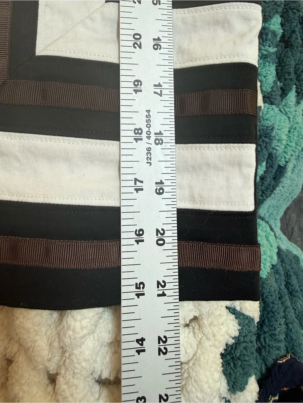 White House Black Market- (8)Black, White & Brown Geometric Pencil Skirt - Picture 10 of 11